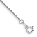 Gold (10K & 14K) Singapore Chain Anklet - 14k White Gold / 9 in / 1 mm