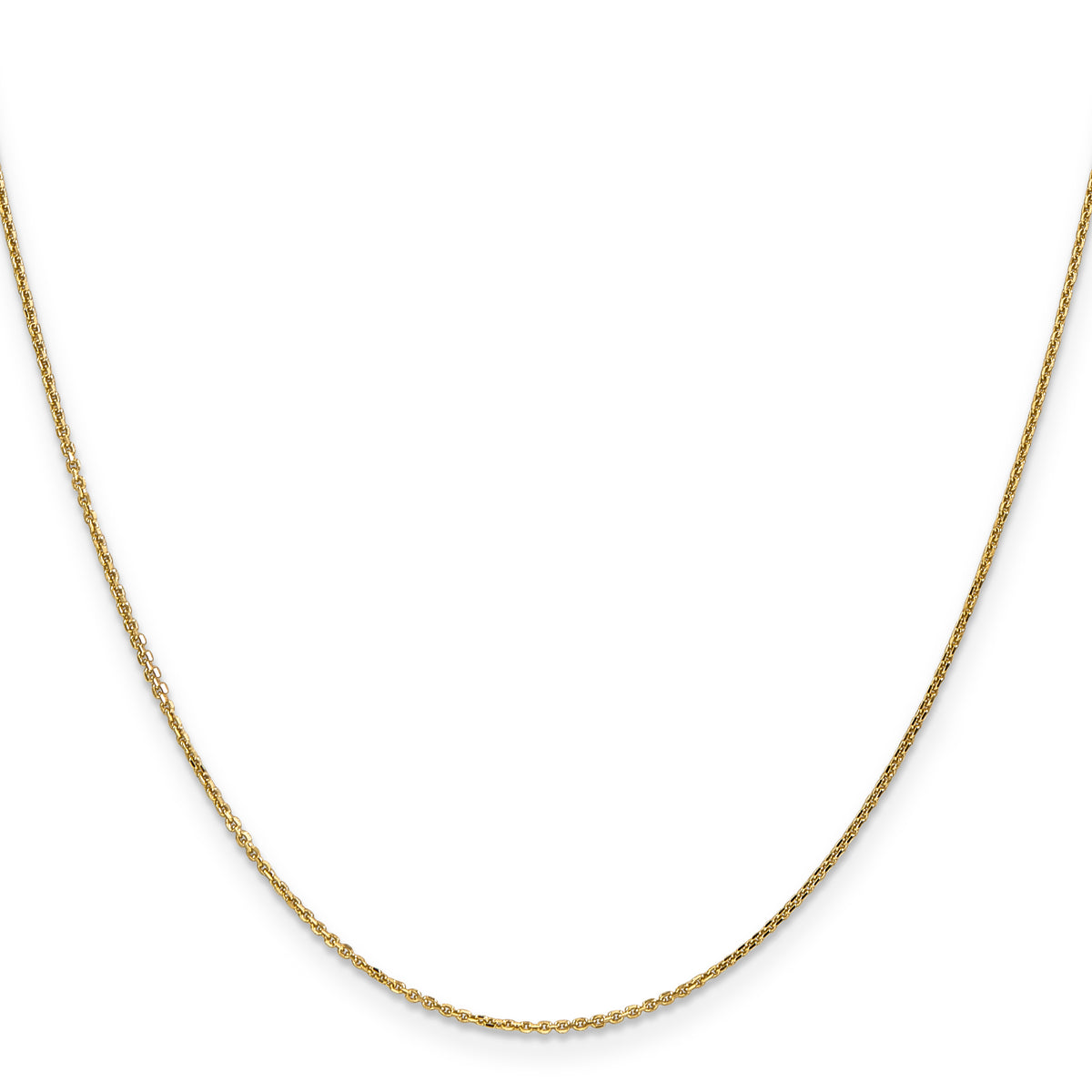 Gold (10K & 14K) Diamond-Cut Cable Chain - 14k Yellow Gold / 14 in / 0.95 mm