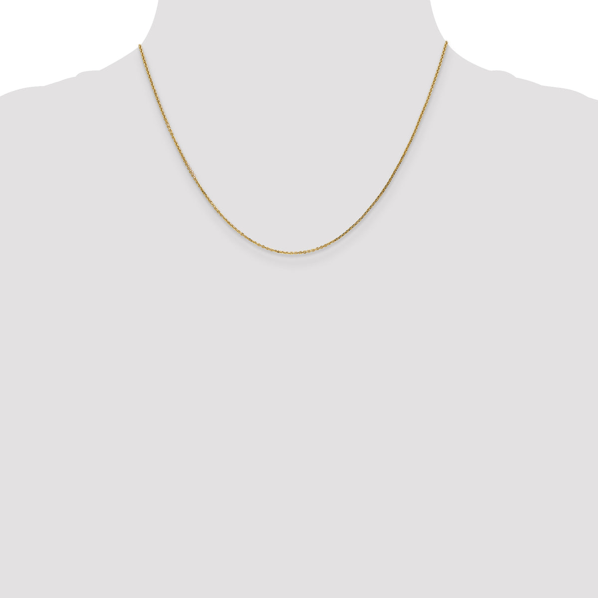 Gold (10K & 14K) Diamond-Cut Cable Chain - 14k Yellow Gold / 18 in / 0.95 mm