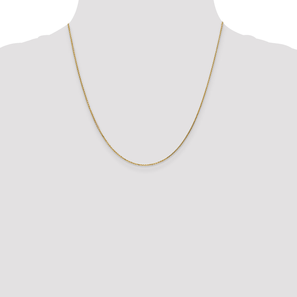 Gold (10K & 14K) Diamond-Cut Cable Chain - 14k Yellow Gold / 20 in / 0.95 mm