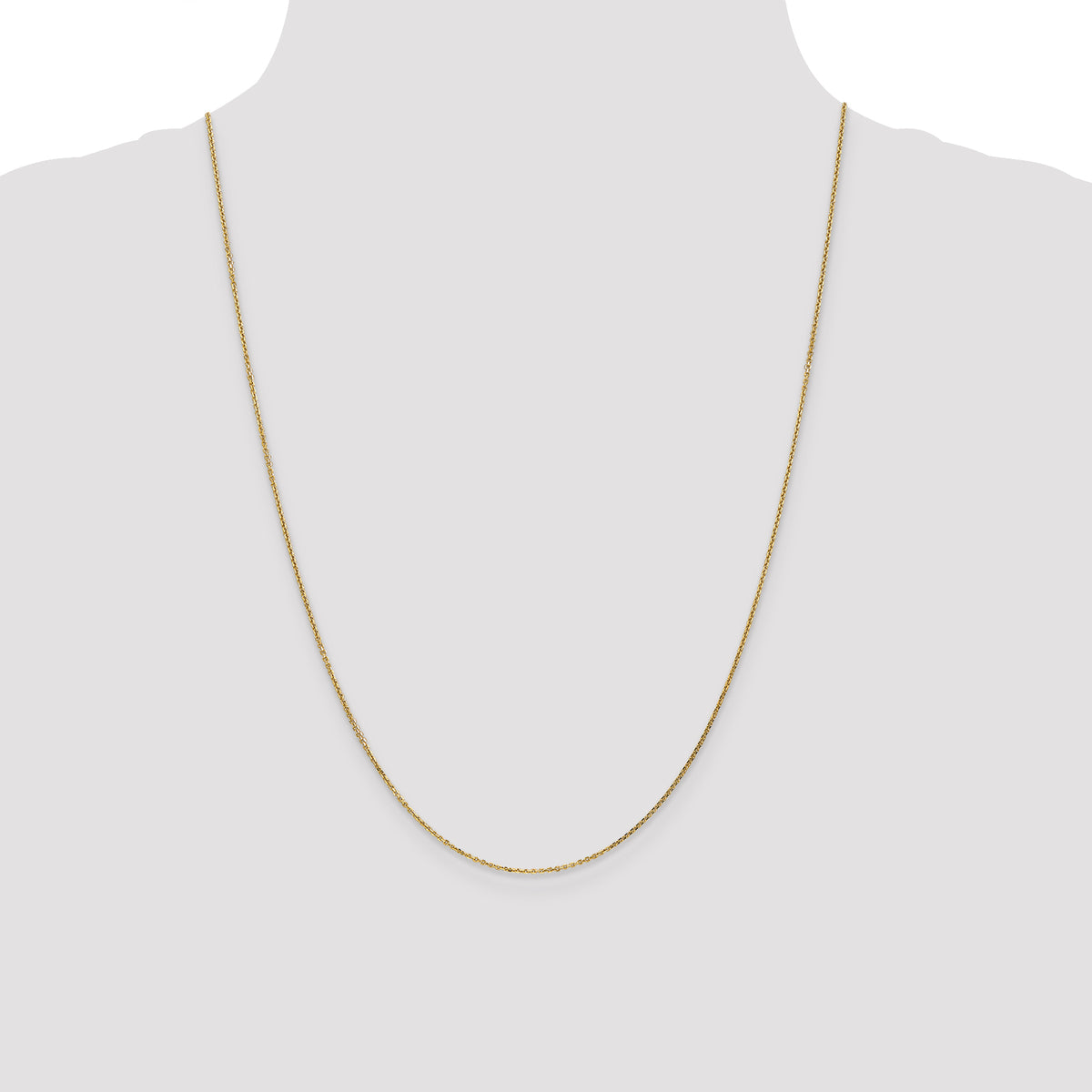 Gold (10K & 14K) Diamond-Cut Cable Chain - 14k Yellow Gold / 24 in / 0.95 mm