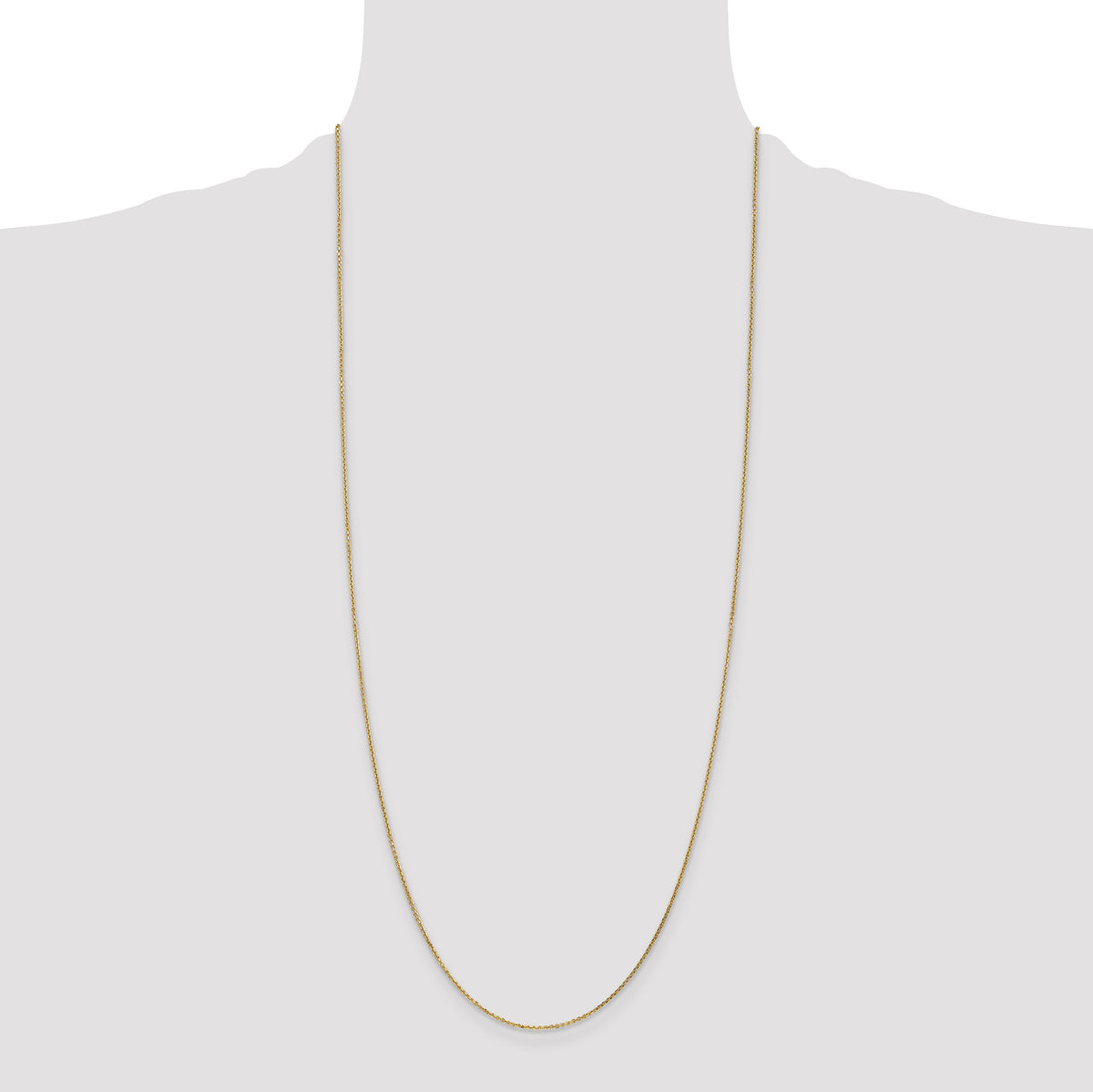 Gold (10K & 14K) Diamond-Cut Cable Chain - 14k Yellow Gold / 30 in / 0.95 mm