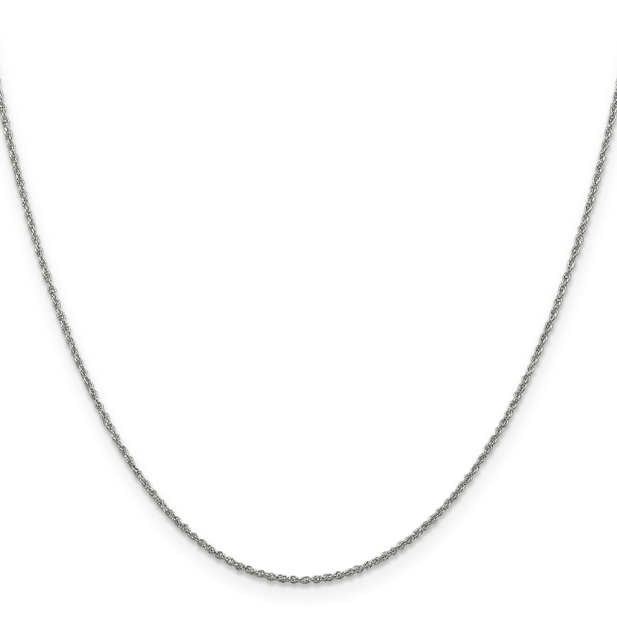 Gold (14K & 10K) Baby Rope Chain - 14k White Gold / 16 in / 1.1 mm