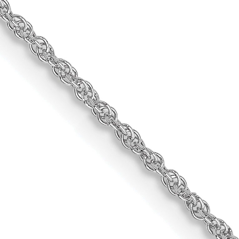 Gold (14K & 10K) Baby Rope Chain - 14k White Gold / 16 in / 1.1 mm
