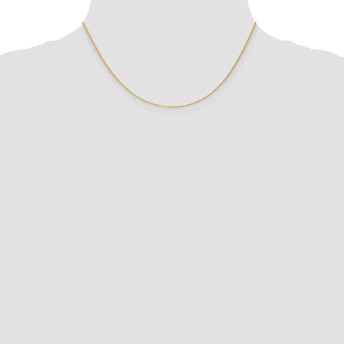 Gold (14K & 10K) Baby Rope Chain - 14k Yellow Gold / 16 in / 1.1 mm