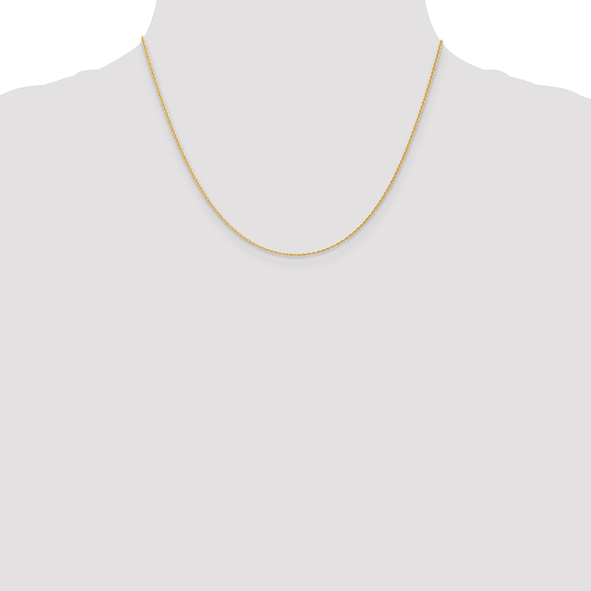Gold (14K & 10K) Baby Rope Chain - 14k Yellow Gold / 18 in / 1.1 mm