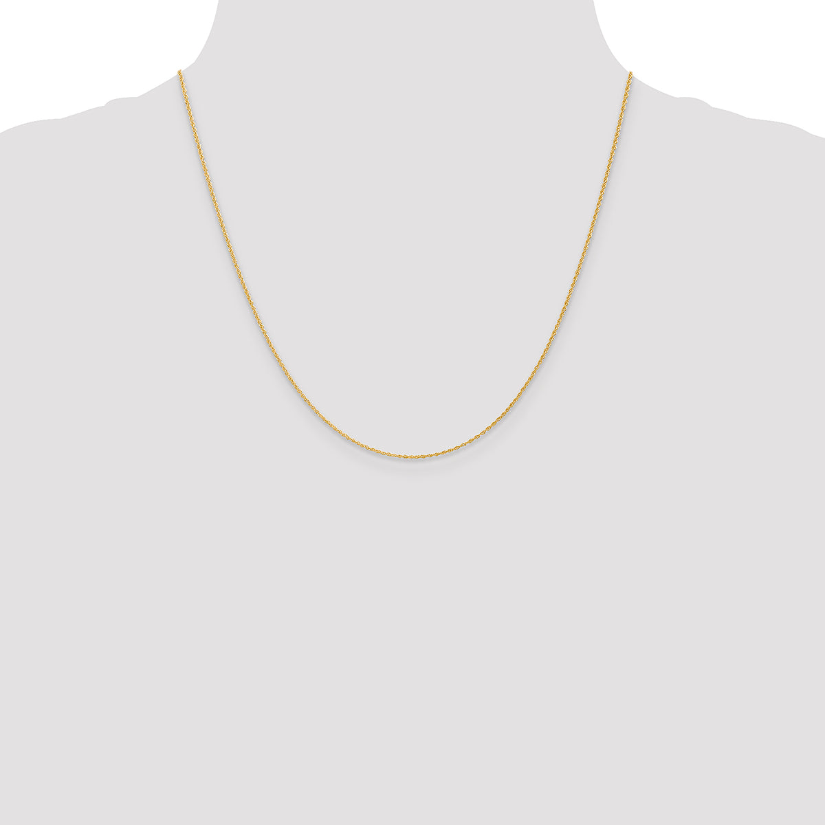 Gold (14K & 10K) Baby Rope Chain - 14k Yellow Gold / 20 in / 1.1 mm