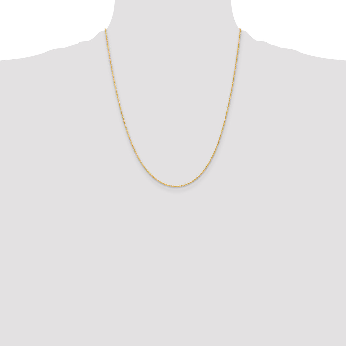Gold (14K & 10K) Baby Rope Chain - 14k Yellow Gold / 22 in / 1.1 mm