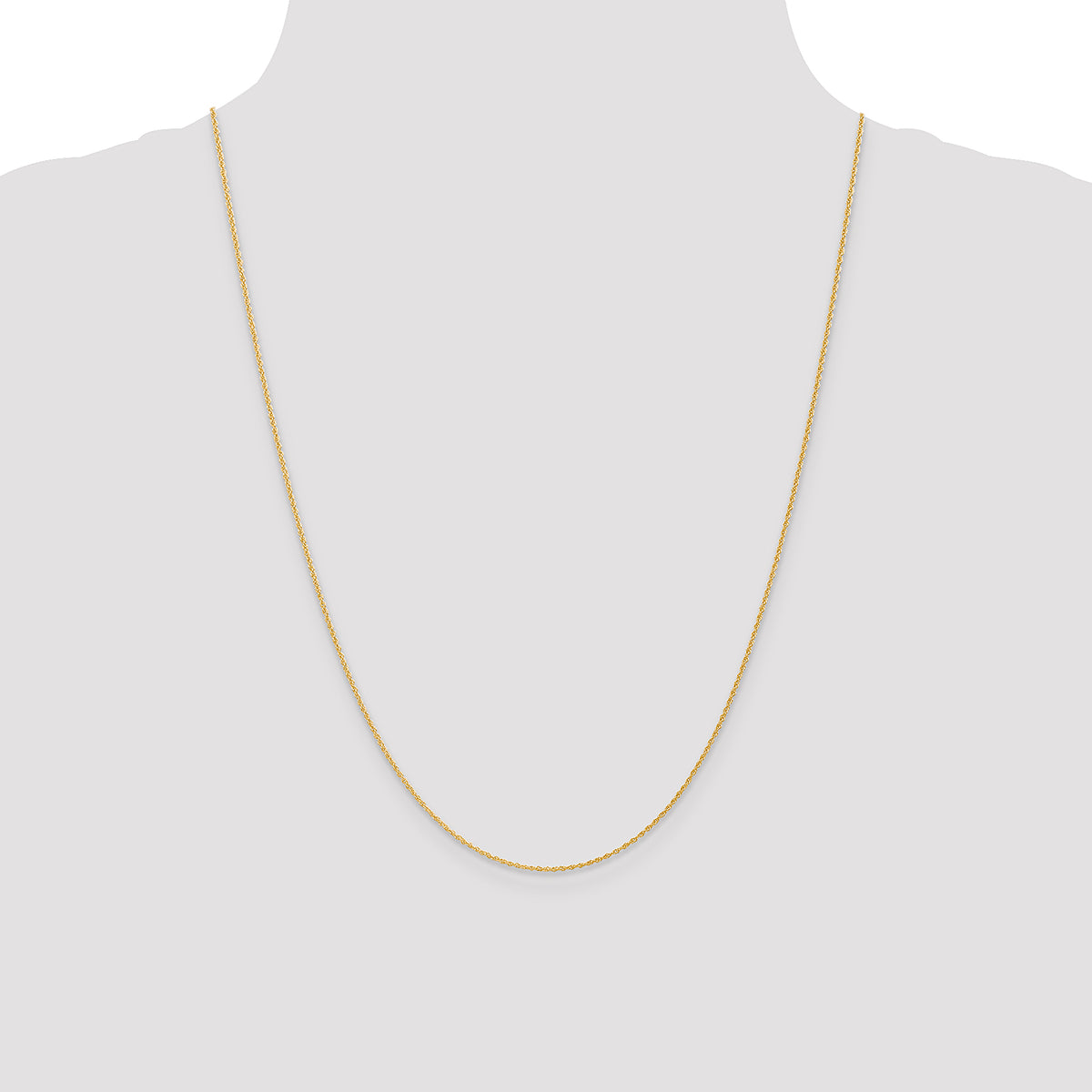 Gold (14K & 10K) Baby Rope Chain - 14k Yellow Gold / 24 in / 1.1 mm