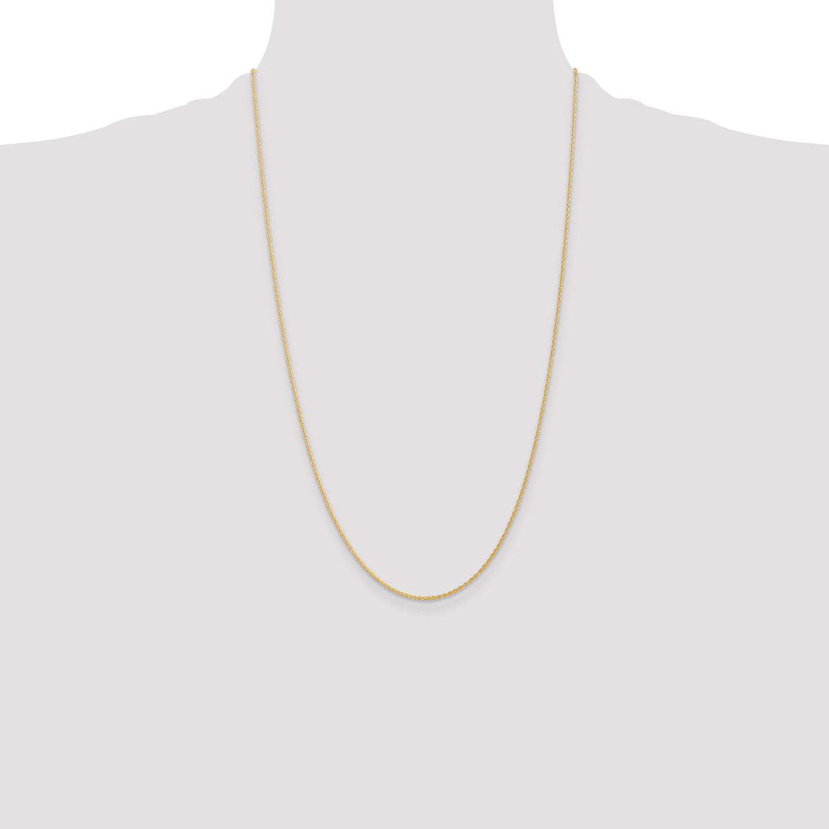 Gold (14K & 10K) Baby Rope Chain - 14k Yellow Gold / 26 in / 1.1 mm