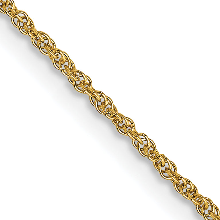 Gold (14K & 10K) Baby Rope Chain - 14k Yellow Gold / 14 in / 1.1 mm
