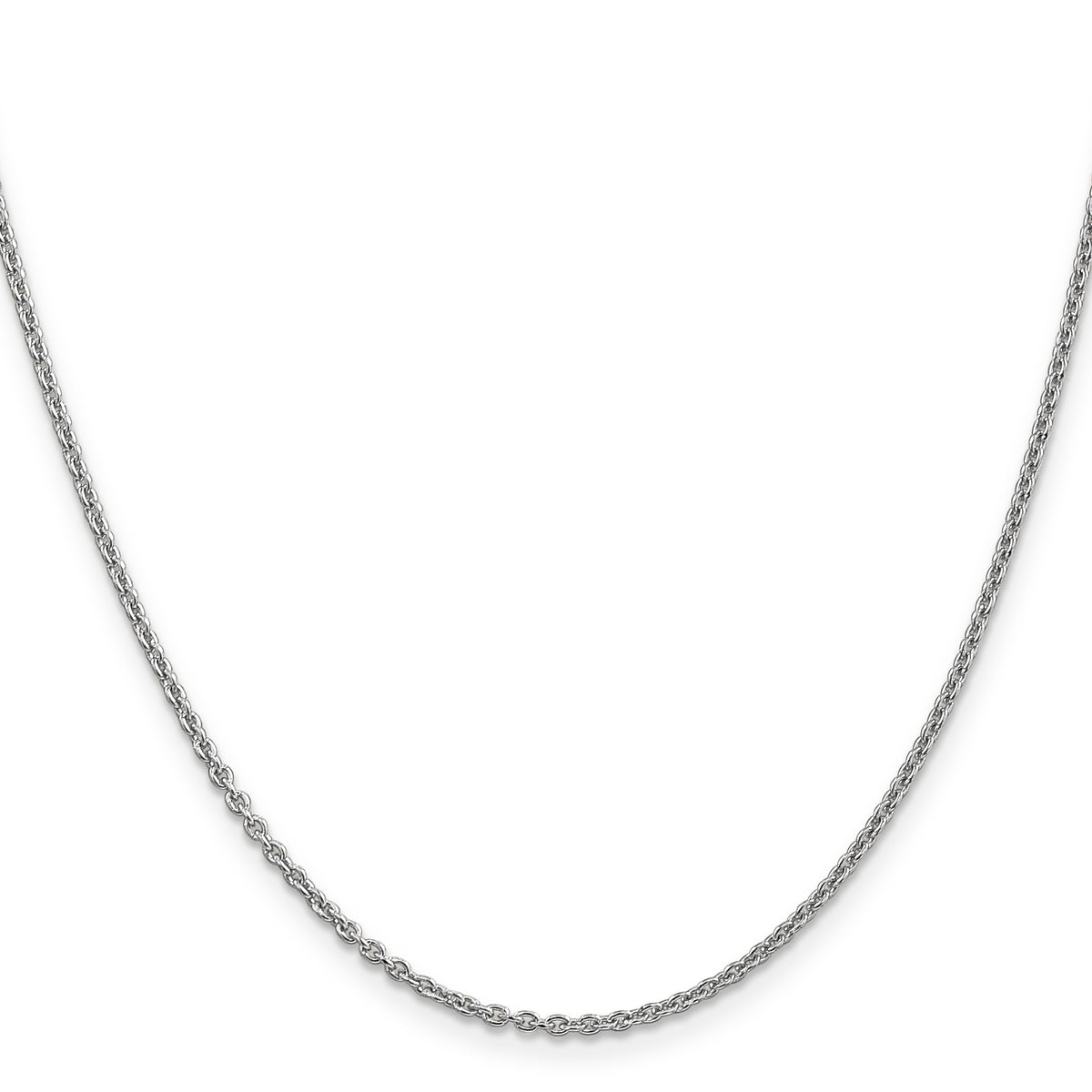 Gold (10K & 14K) Forzantina Cable Chain - 14k White Gold / 16 in / 1.8 mm