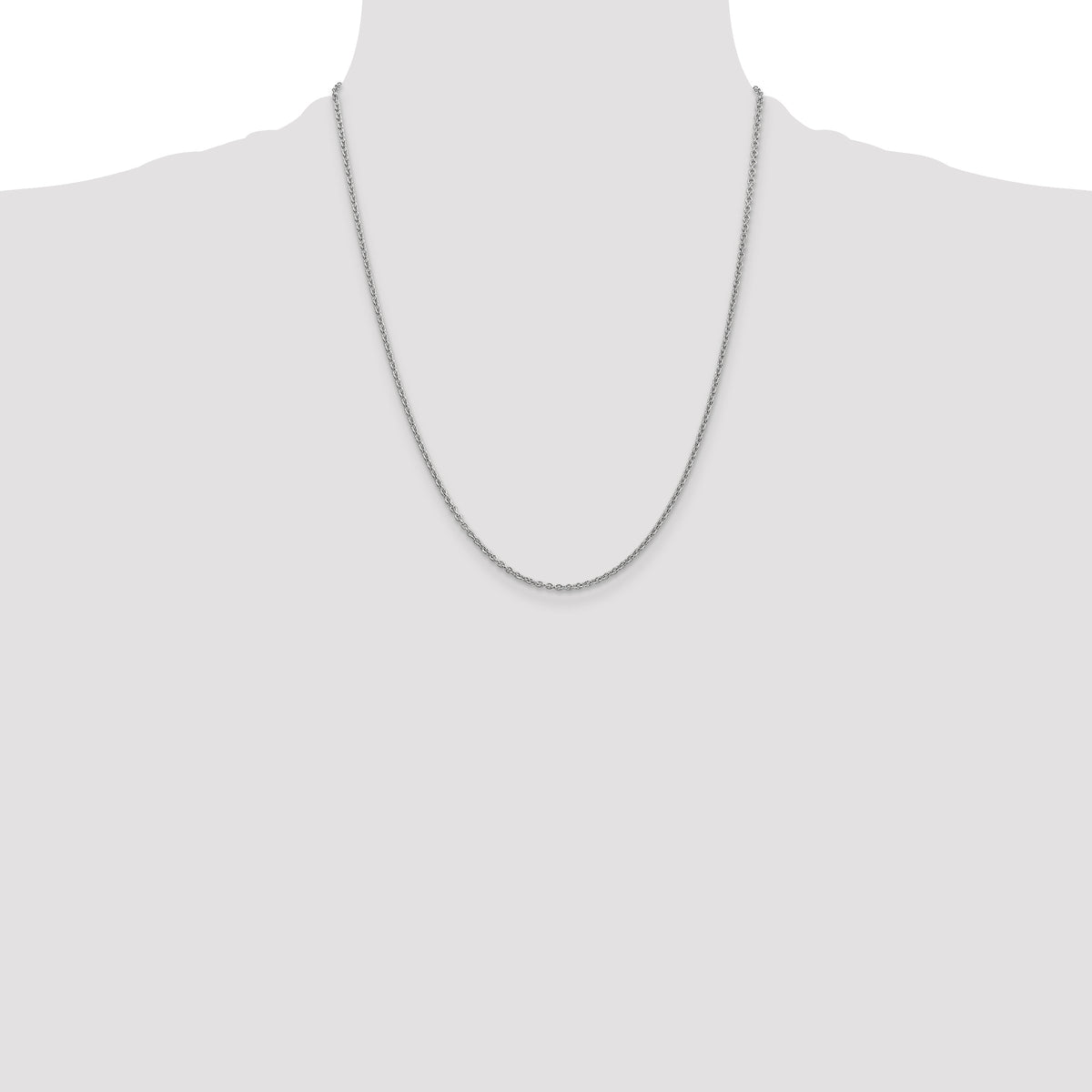 Gold (10K & 14K) Forzantina Cable Chain - 14k White Gold / 22 in / 1.8 mm