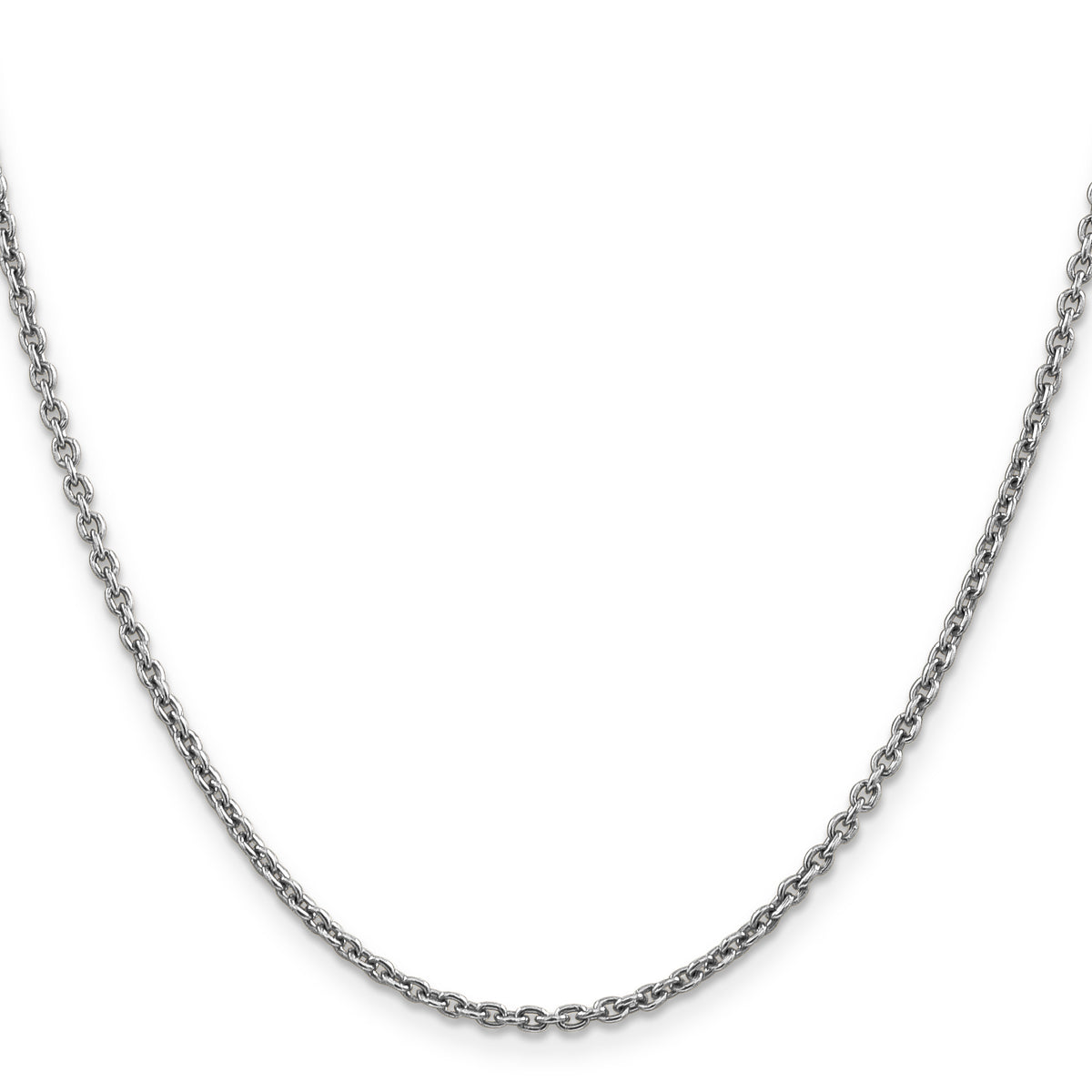 Gold (10K & 14K) Forzantina Cable Chain - 14k White Gold / 16 in / 2.2 mm