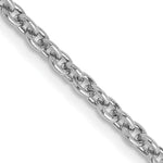 Gold (10K & 14K) Forzantina Cable Chain - 14k White Gold / 16 in / 2.2 mm