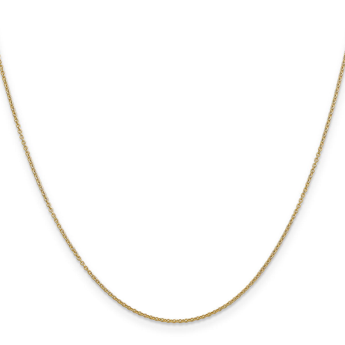 Gold (10K & 14K) Cable Chain - 14k Yellow Gold / 14 in / 0.9 mm, Spring Ring