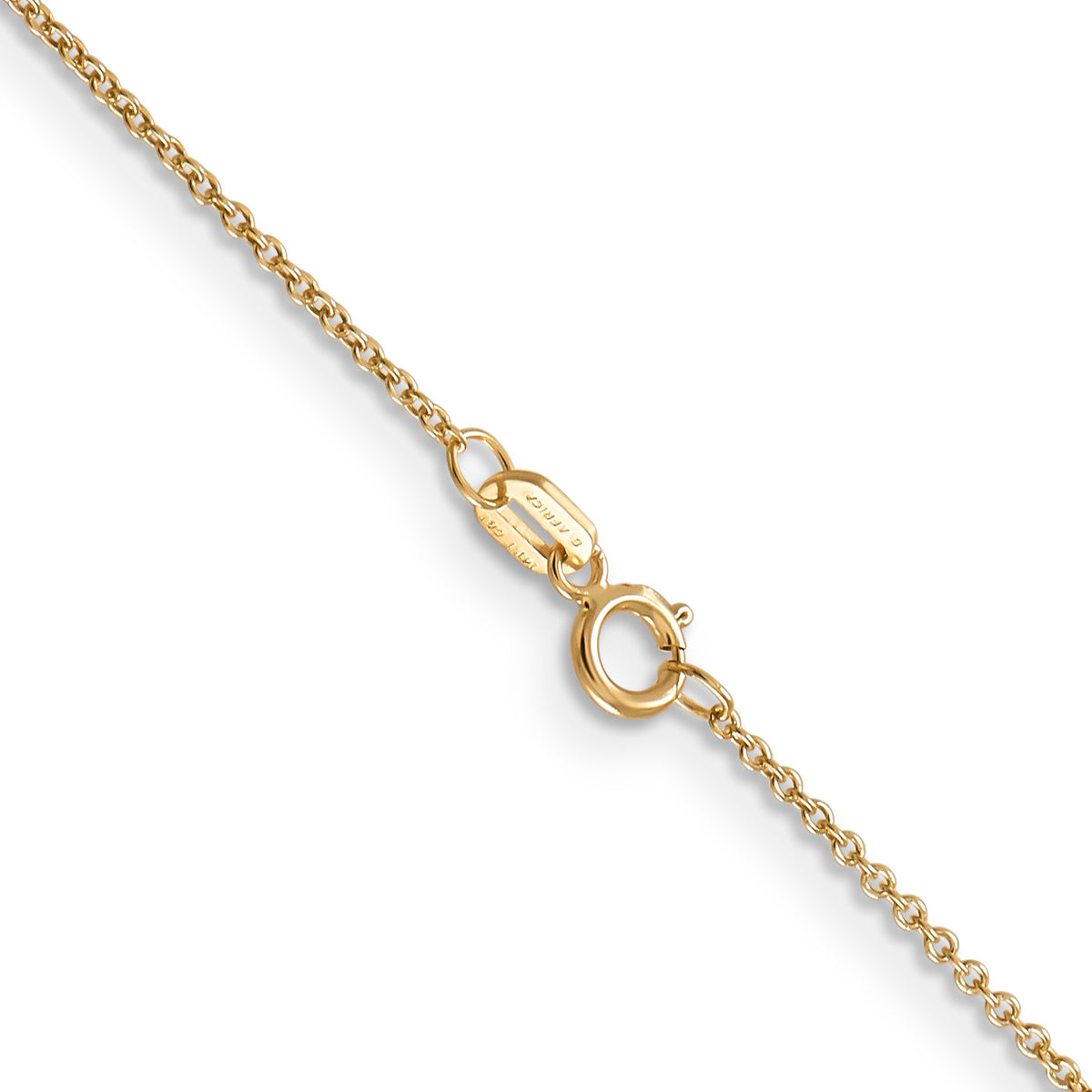 Gold (10K & 14K) Cable Chain - 14k Yellow Gold / 14 in / 0.9 mm, Spring Ring