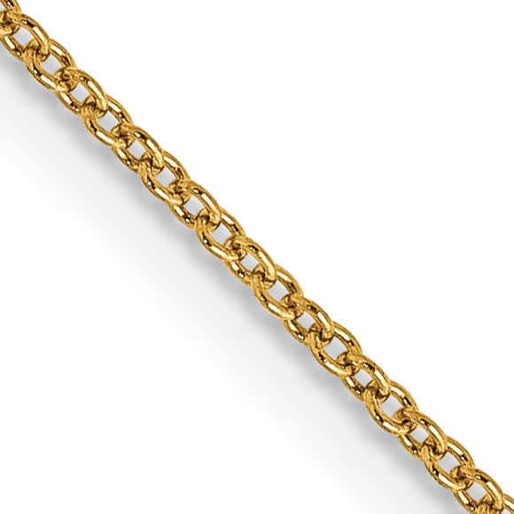Gold (10K & 14K) Cable Chain - 14k Yellow Gold / 14 in / 0.9 mm, Spring Ring