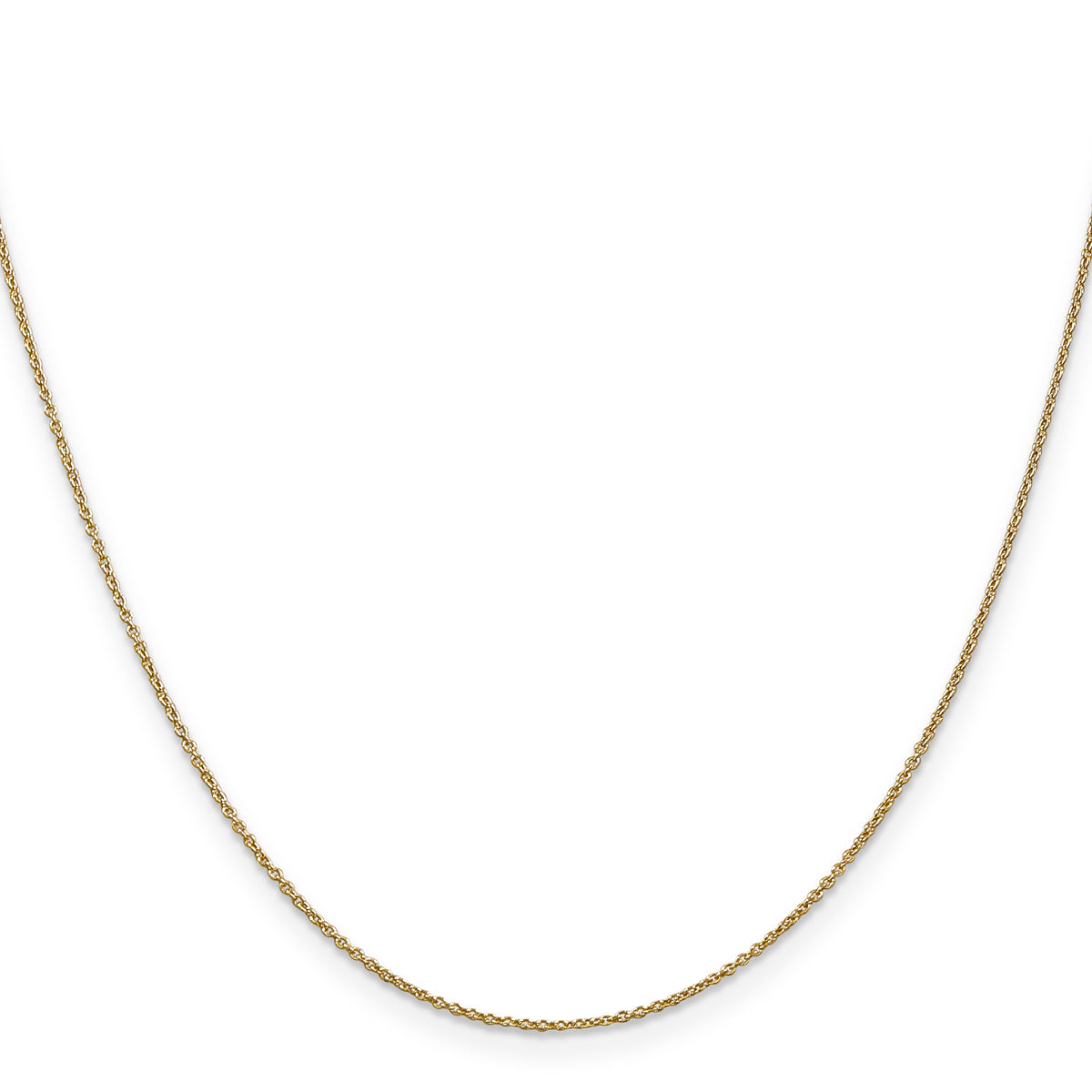 Gold (10K & 14K) Cable Chain - 14k Yellow Gold / 14 in / 0.9 mm, Lobster