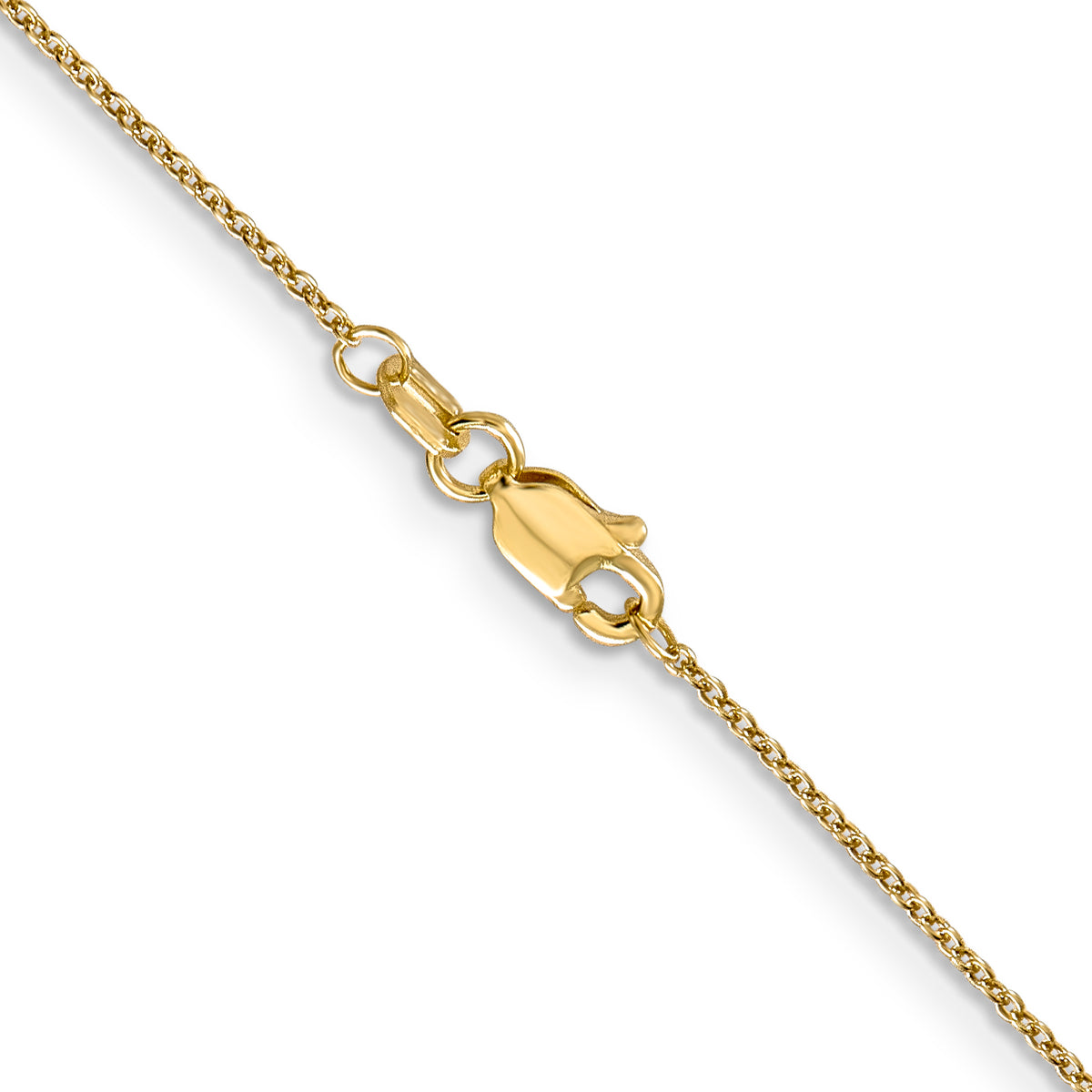 Gold (10K & 14K) Cable Chain - 14k Yellow Gold / 14 in / 0.9 mm, Lobster