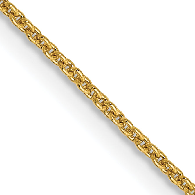 Gold (10K & 14K) Cable Chain - 14k Yellow Gold / 14 in / 0.9 mm, Lobster