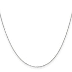 Gold (10K & 14K) Diamond-Cut Cable Chain - 14k White Gold / 14 in / 0.8 mm, Spring Ring