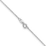 Gold (10K & 14K) Diamond-Cut Cable Chain - 14k White Gold / 14 in / 0.8 mm, Spring Ring