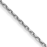 Gold (10K & 14K) Diamond-Cut Cable Chain - 14k White Gold / 14 in / 0.8 mm, Spring Ring