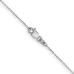 Gold (10K & 14K) Diamond-Cut Cable Chain - 14k White Gold / 14 in / 0.8 mm, Lobster
