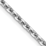 Gold (10K & 14K) Diamond-Cut Cable Chain - 14k White Gold / 16 in / 2.5 mm