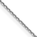 Gold (10K & 14K) Diamond-Cut Round Open Link Cable Chain - 14k White Gold / 16 in / 0.65 mm