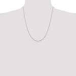 Gold (10K & 14K) Diamond-Cut Round Open Link Cable Chain - 14k White Gold / 22 in / 0.8 mm