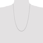 Gold (10K & 14K) Diamond-Cut Round Open Link Cable Chain - 14k White Gold / 26 in / 0.8 mm