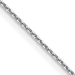 Gold (10K & 14K) Diamond-Cut Round Open Link Cable Chain - 14k White Gold / 14 in / 0.8 mm