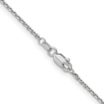 Gold (10K & 14K) Diamond-Cut Round Open Link Cable Chain - 14k White Gold / 14 in / 1.4 mm