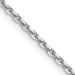 Gold (10K & 14K) Diamond-Cut Round Open Link Cable Chain - 14k White Gold / 14 in / 1.4 mm