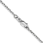 Gold (10K & 14K) Diamond-Cut Round Open Link Cable Chain - 14k White Gold / 16 in / 1.8 mm