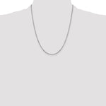 Gold (10K & 14K) Diamond-Cut Round Open Link Cable Chain - 14k White Gold / 22 in / 1.8 mm
