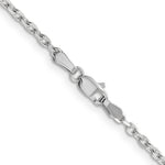 Gold (10K & 14K) Diamond-Cut Round Open Link Cable Chain - 14k White Gold / 16 in / 2.2 mm