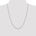 Gold (10K & 14K) Diamond-Cut Round Open Link Cable Chain - 14k White Gold / 24 in / 2.2 mm
