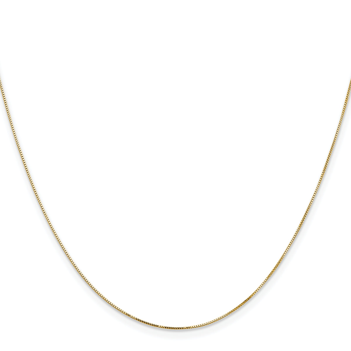 Gold (10K & 14K) Box Chain - 14k Yellow Gold / 13 in / 0.5 mm, Lobster