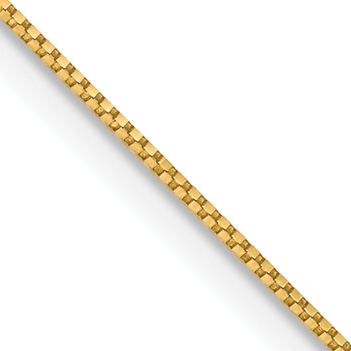Gold (10K & 14K) Box Chain - 14k Yellow Gold / 14 in / 0.7 mm, Spring Ring