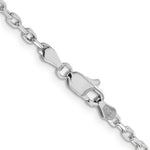 Gold (10K & 14K) Diamond-Cut Round Open Link Cable Chain - 14k White Gold / 16 in / 3 mm