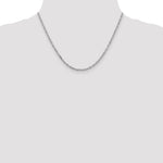 Gold (10K & 14K) Diamond-Cut Round Open Link Cable Chain - 14k White Gold / 18 in / 3 mm