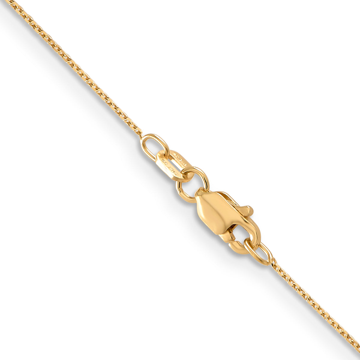 Gold (10K & 14K) Diamond-Cut Round Open Link Cable Chain - 14k Yellow Gold / 16 in / 0.65 mm
