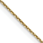 Gold (10K & 14K) Diamond-Cut Round Open Link Cable Chain - 14k Yellow Gold / 16 in / 0.65 mm