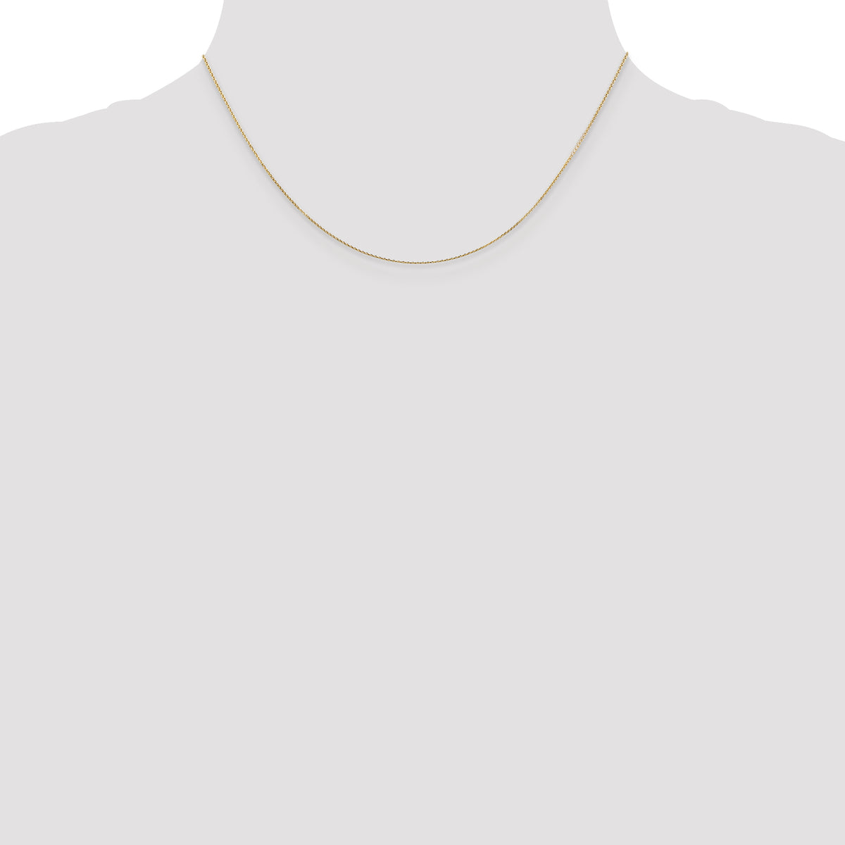 Gold (10K & 14K) Diamond-Cut Round Open Link Cable Chain - 14k Yellow Gold / 16 in / 0.8 mm