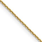 Gold (10K & 14K) Diamond-Cut Round Open Link Cable Chain - 14k Yellow Gold / 14 in / 0.8 mm