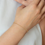 Gold (10K & 14K) Diamond-Cut Round Open Link Cable Chain Anklet - 14k Yellow Gold / 10 in / 1.4 mm