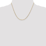 Gold (10K & 14K) Diamond-Cut Round Open Link Cable Chain - 14k Yellow Gold / 18 in / 1.4 mm
